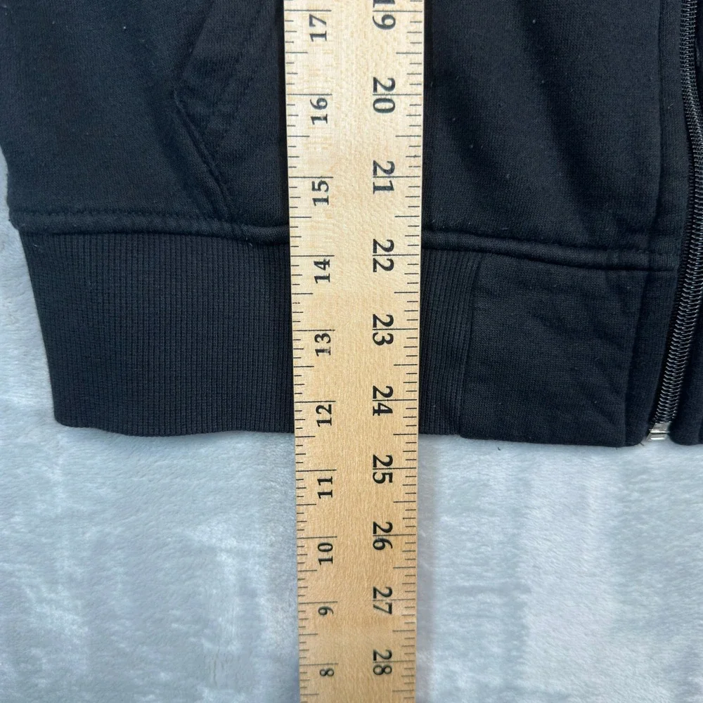 True Religion Zip Up Hoodie Mens Large Black Core Buddha Logo Sweatshirt 105621